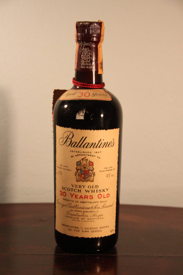 Ballantine's 30 ans Importation italienne, 75 cl, 43 % Vol. (Whisky), Schottland, Pas de bote