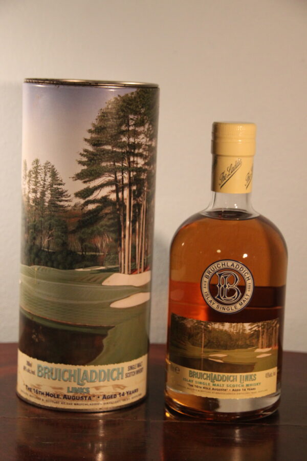 Bruichladdich 14 Ans Liens Le 16me Trou Augusta 1990/2004, 70 cl, 46 % Vol. (Whisky), Schottland, Isle of Islay, 