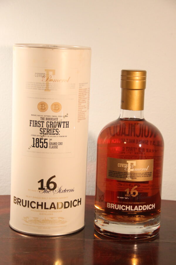 Bruichladdich 16 Ans  Les Seize  Cuve F Pomerol 1996/2008, 70 cl, 46 % Vol. (Whisky), Schottland, Isle of Islay, Base sur le Bruichladdich 