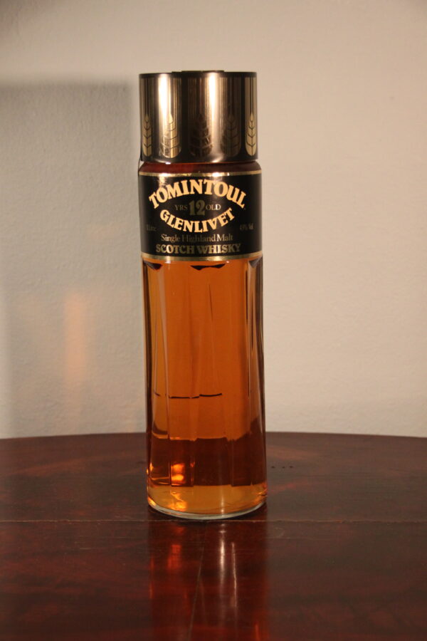 Tomintoul 12 Years Old Flacon - curved lettering, 1 Liter, 43 % Vol. (Whisky), Schottland, Speyside, 
