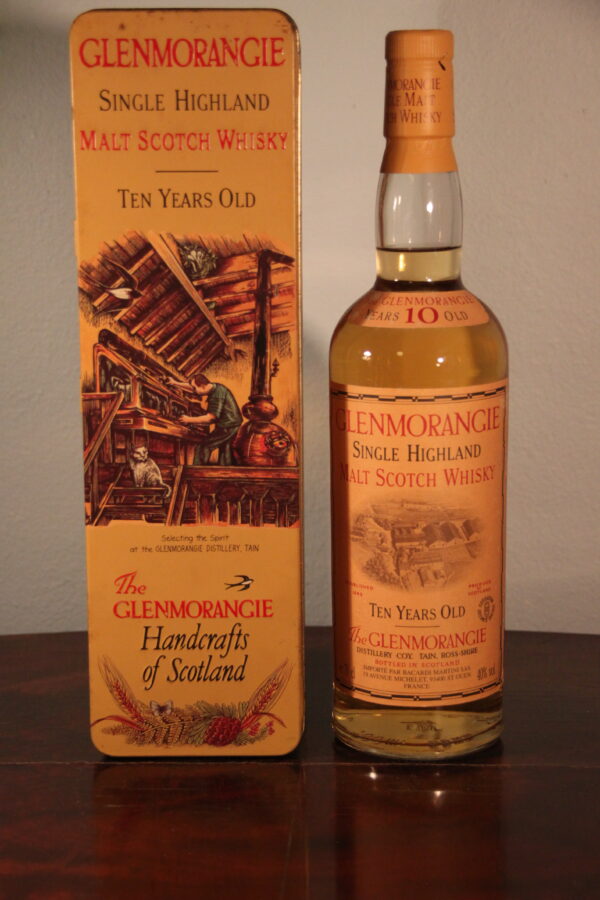 Glenmorangie 10 ans (probablement 3e gnration vers 1990), 70 cl, 40 % Vol. (Whisky), Schottland, Highlands, 