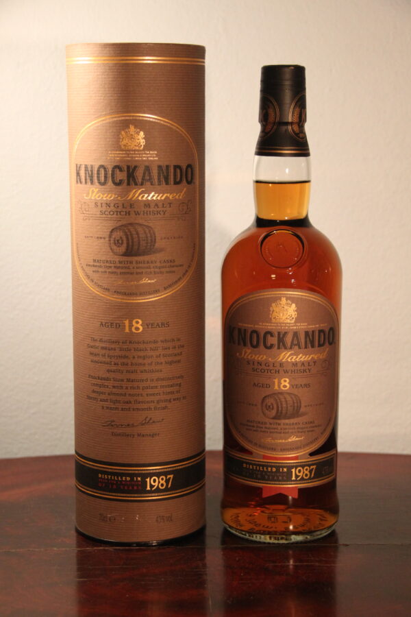 Knockando 18 Years Old Slow Matured 1987/2005, 70 cl, 43 % Vol. (Whisky), Schottland, Speyside, 