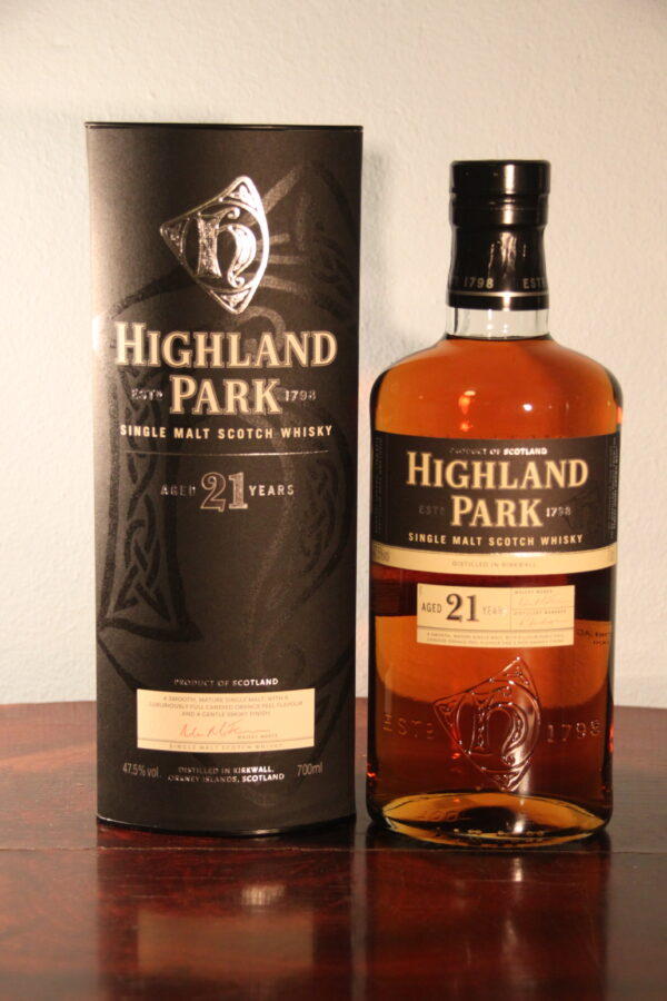Highland Park 21 Years Old Single Highland Malt (ca. 1988/2009), 70 cl, 47.5 % Vol. (Whisky), Schottland, Orkney, 