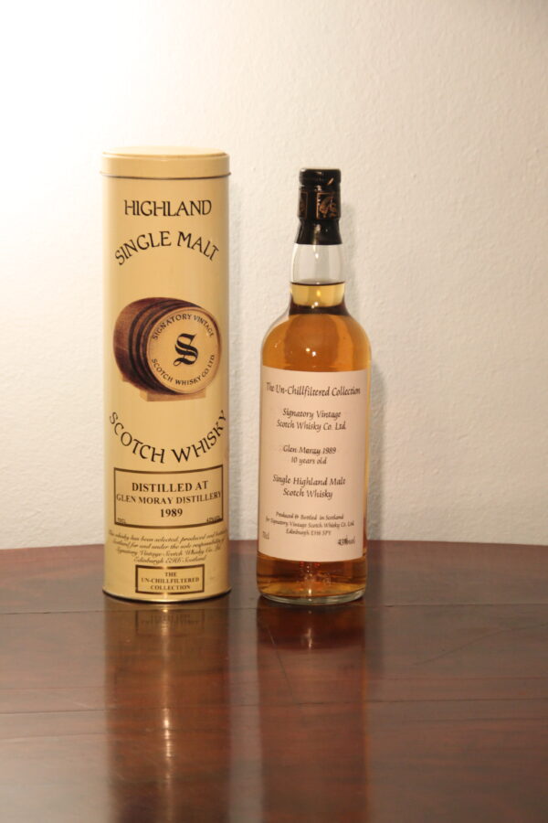 Signatory Vintage, Glen Moray 10 Years Old The Un-Chillfiltered Collection 1989, 70 cl, 43 % vol (Whisky)