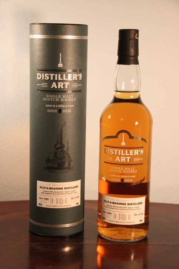 Langside Distillers, Allt-A-Bhainne 18 ans L'art du distillateur 1995/2014, 70 cl, 48 % Vol. (Whisky), Schottland, Nombre de bouteilles: 301