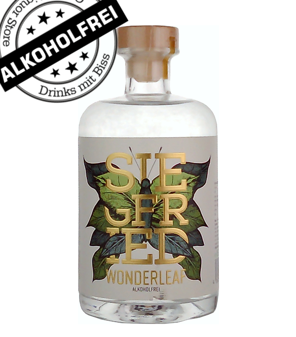 Siegfried WONDERLEAF non-alcoholic, 50 cl, 0 % Vol., , First of all: Siegfried Wonderleaf is not gin, but it is an alcohol-free alternative to Siegfried Rheinland Dry Gin. The Wonderleaf is an alcohol-free basis for long drinks and cocktails made from 18 botanicals. High-quality distillates from the The best natural raw materials give it its unmistakable, intense taste profile.  Vegan - without sugar - alcohol-free!  The taste of the non-alcoholic Wonderleaf cannot be compared to the Dry Gin. It is very suitable as a basis for non-alcoholic cocktail
