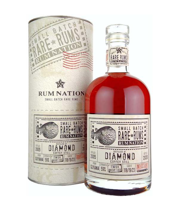 Rum Nation Rare Rum Diamond Whisky Finish 2005/2020, 70 cl, 59 % vol Rum