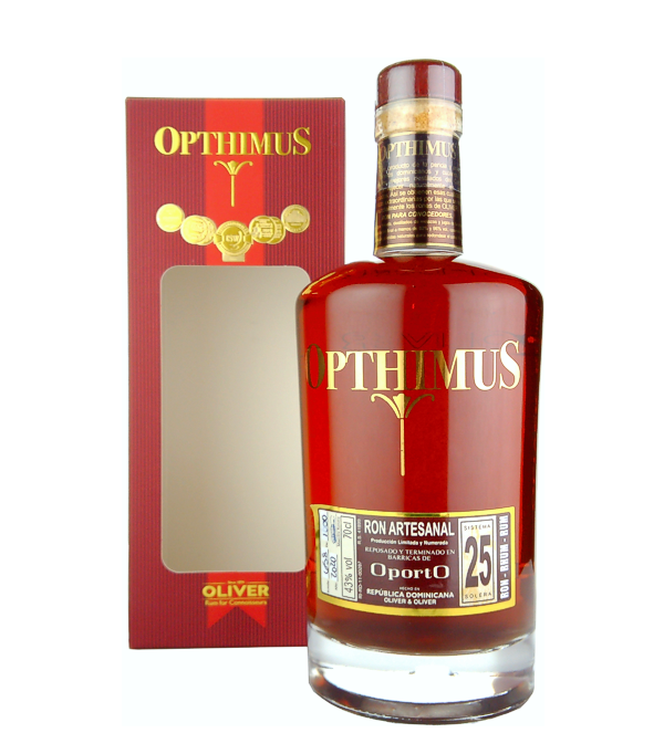 Opthimus 25 Años Solera Metodo Solera OportO Ron Artesanal, 70 cl, 43 % vol (Rum)
