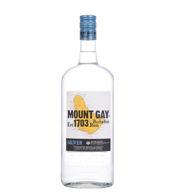 Mount Gay 1703 Eclipse Silver Rum, 70 cl, 40 % Vol., , Der Mount Gay Eclipse Silder ist ein weisser Rum, der auf Barbados hergestellt wird. Er eignet sich vor allem als Cocktail-Rum und macht im kubanischen Mojito eine perfekte Figur. Der Name leitet sich davon ab, dass das Zuckerrohr-Anbaugebiet des Rums auf einer Erhebung namens Mount Gay in der Gegend von St. Lucy im Norden von Barbados liegt.  Der Zuckerrohranbau begann im 17. Jahrhundert, als das Gebiet noch Mount Gilboa hiess und dort fünf kleine Zuckerrohr-Plantagen gegründet wurden. Anfang d