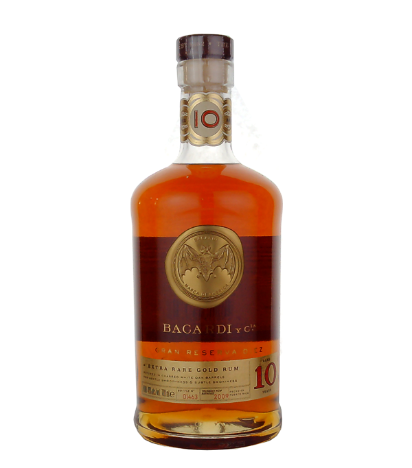 Bacardi 10 Años Gran Reserva Diez Extra Rare Gold Rum, 70 cl, 40 % vol Rum