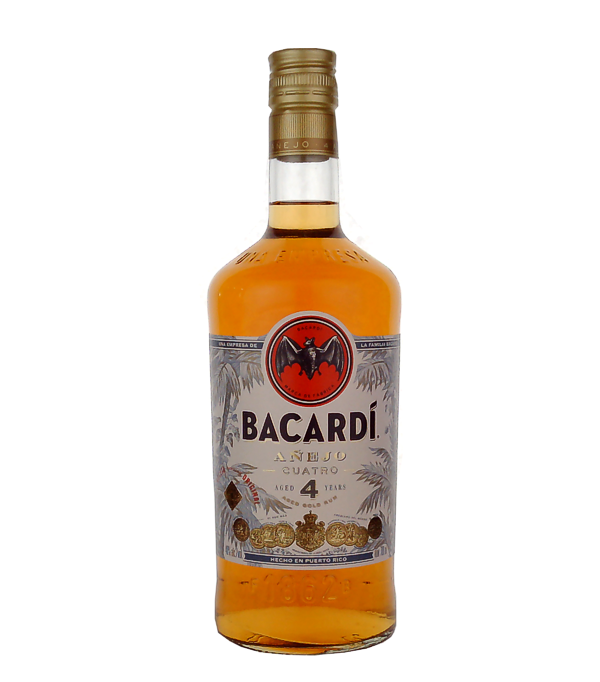 Bacardi 4 Years Old AÑEJO CUATRO Gold Rum, 70 cl, 40 % vol Rum