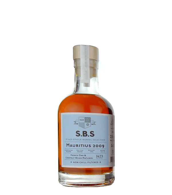 1423 S.B.S MAURITIUS Rum French Oak & Chestnut Wood Matured 2009, 20 cl, 54 % vol Rum