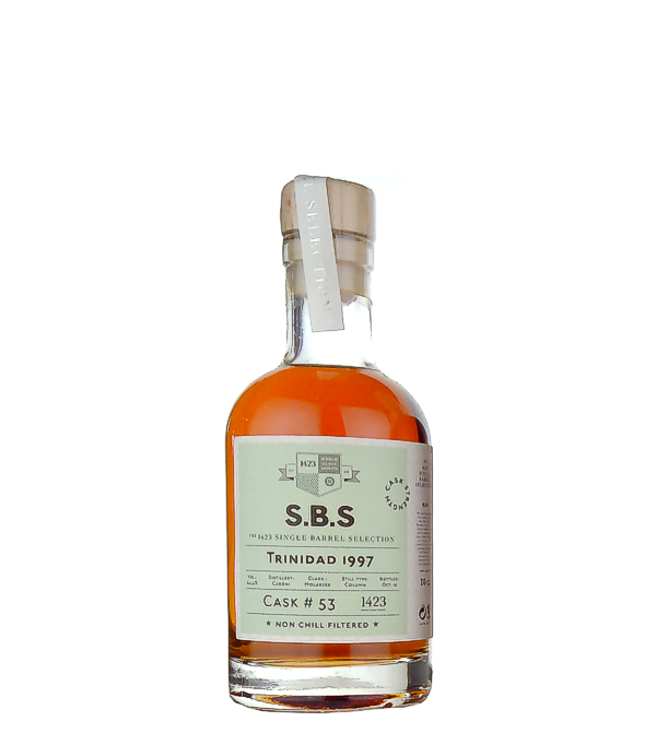 1423 SINGLE BARREL SELECTION, Caroni TRINIDAD Rum  Caroni Distillery Cask Strength 1997 Cask #53, 20 cl, 64.4 % vol Rum
