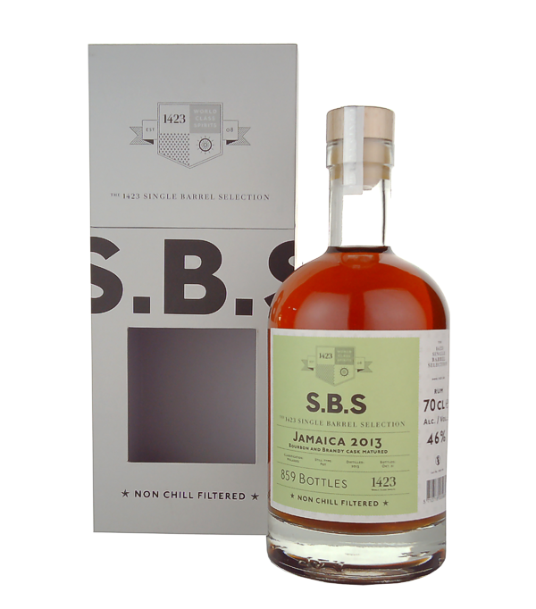 1423 SINGLE BARREL SELECTION JAMAICA Rum Bourbon and Brandy Cask Matured 2013, 70 cl, 46 % vol Rum