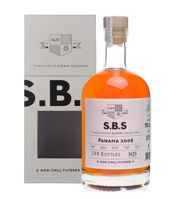 1423 S.B.S PANAMA Rum Single Barrel Selection 2006, 70 cl, 55 % vol Rum