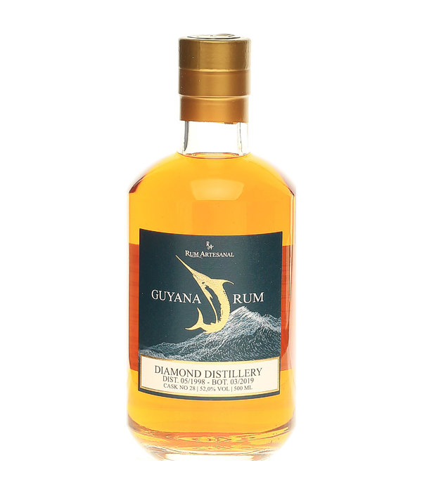 RA Rum Artesanal GUYANA 1998 Single Cask #28 Diamond Distillery, 50 cl, 52 % vol Rum