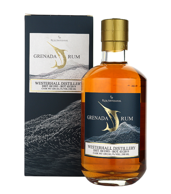 RA Rum Artesanal GRENADA 1993, 25 Jahre Single Cask #1281 Westerhall Distillery, 50 cl, 61.1 % vol Rum