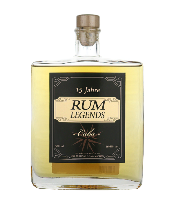 Rum Legends CUBA 1998, 15 Años Sancti Spiritus Distillery Cask #13, 50 cl, 56.6 % Vol., Kuba, Aus den hauseigenen Zuckerrohrplantagen der kubanischen Distillerie Sancti Spiritus kommt dieser 15 jährige Rum nach 15 Jahren mit schönen 56,6 % vol in die Flasche. Diese Single-Cask Abfüllung in Fassstärke ist eine kleine Rarität. Selten findet man einen hochprozentigen kubanischen Rum, der zu 100% ein 