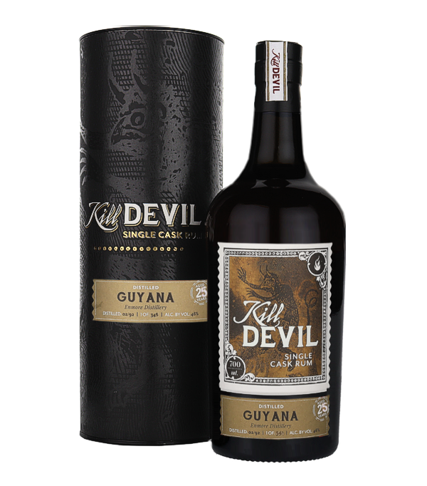 Hunter Laing Kill Devil Guyana 25 Years Old Single Cask Pot Still Rum 1992, 70 cl, 46 % Vol., Guyana, The Kill Devil Single Cask Rum Series by Hunter Laing & Company Ltd. contains Caribbean rum, which is bottled in selected single casks. The name 