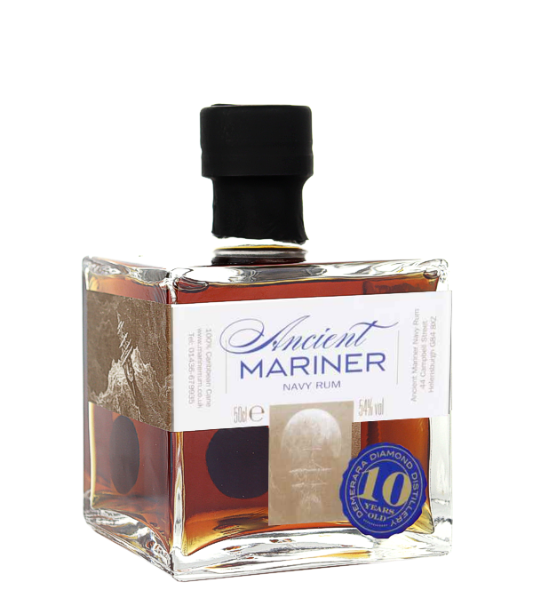 Ancient Mariner Navy Rum Diamond Guyana 10 Jahre, 50 cl, 54 % Vol., Guyana, Die Ausgabe 2018 von Ancient Mariner's 10 Year Old Navy Rum ist ein besonders köstlicher Tropfen aus Guyanas Diamond-Destillerie! Es erwarten Sie ein kraftvolles Geschmacksprofil von dunklen Früchten und reichhaltigem Karamell.