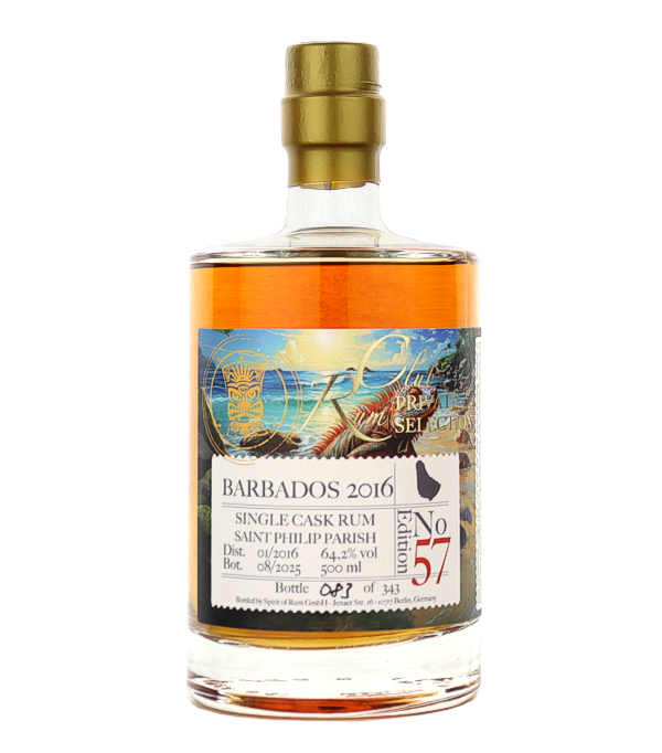 Rumclub Berlin, Foursquare �Private Selection� Ed. 57 Barbados 2016/2025, 50 cl, 64.2 % Vol., , Mit der Edition 57 pr�sentiert der Rumclub Berlin einen charaktervollen Single Cask aus Barbados. Der 2016 destillierte Rum reifte neun Jahre und wurde 2025 in Fassst�rke mit kr�ftigen 64,2 % vol. abgef�llt. Die auf nur 343 Flaschen limitierte Edition verbindet tropische Fruchtigkeit mit w�rziger Eiche und bietet einen intensiven Einblick in den Stil der traditionsreichen Ruminsel Barbados.  <strong>Wie schmeckt Rumclub Berlin 57?</strong> In der Nase pr�sentiert sich der Rum angenehm s�sslich u