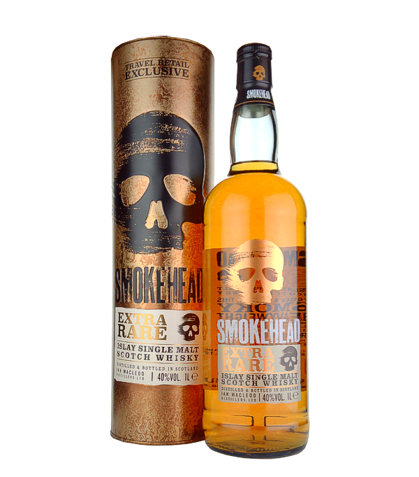 Smokehead EXTRA RARE Islay Single Malt Scotch Whisky Gold Design, 1 Liter, 40 % vol