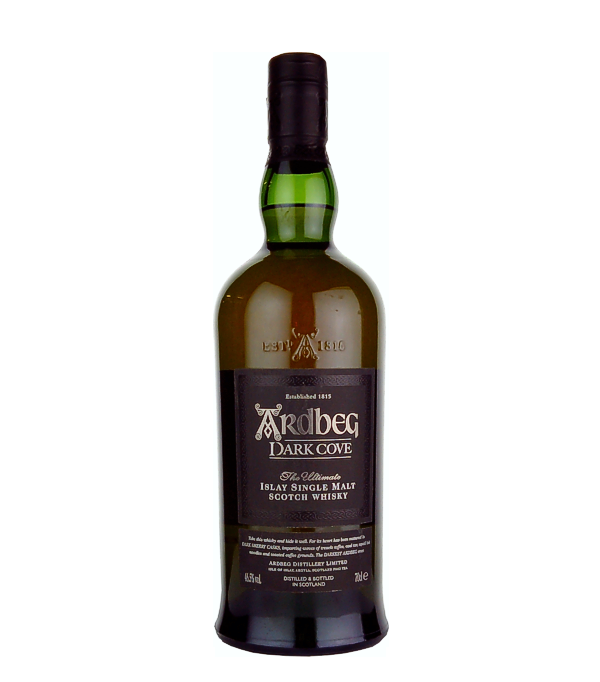 Ardbeg DARK COVE «Limited Edition» Single Malt Whisky, 70 cl, 46.5 % Vol., Schottland, Isle of Islay, Die Rarität Ardbeg Dark Dove wurde 2016 als Special Edition abgefüllt.  Flasche ohne Verpackung.