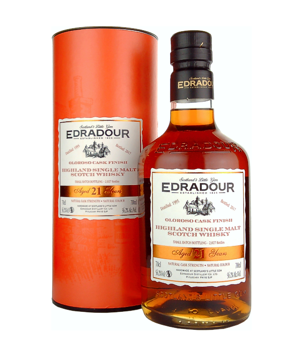 Edradour 21 Years Old Oloroso Cask Finish 1995, 70 cl, 56.2 % vol (Whisky)