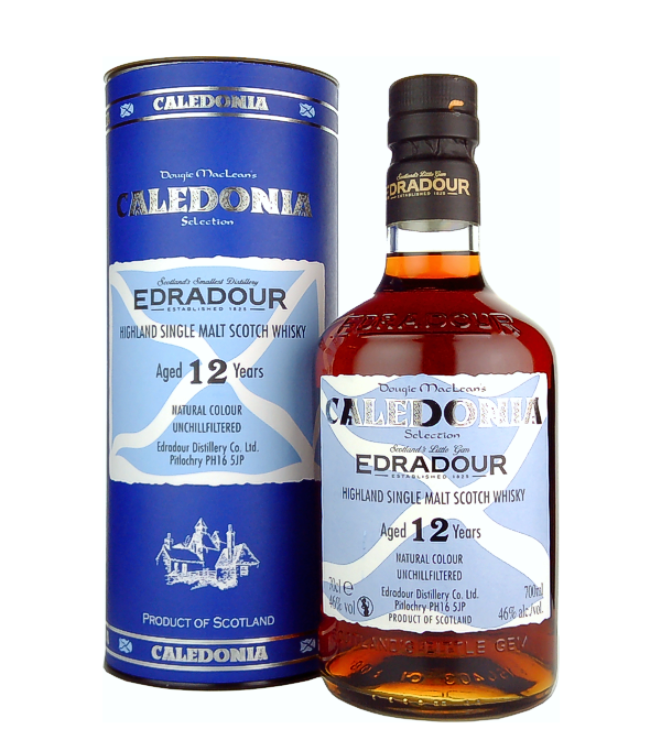 Edradour CALEDONIA 12 Years Old Highland Single Malt Scotch Whisky, 70 cl, 46 % vol Whisky