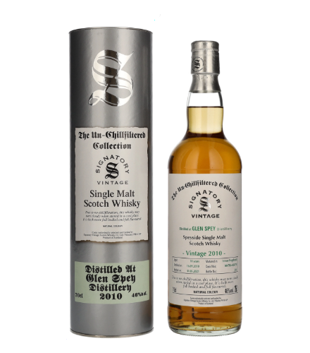 Signatory Vintage GLEN SPEY 10 Years Old The Un-Chillfiltered Collection 2010, 70 cl, 46 % vol (Whisky)