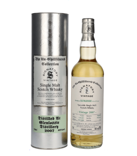 Signatory Vintage GLENLOSSIE 13 Years Old The Un-Chillfiltered Collection 2007, 70 cl, 46 % vol (Whisky)