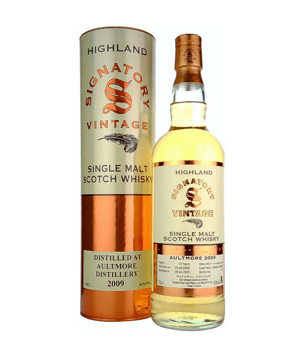 Signatory Vintage AULTMORE 10 Years Old Highland Single Malt 2009, 70 cl, 43 % vol (Whisky)