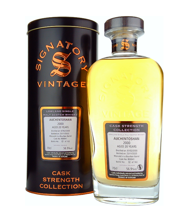 Signatory Vintage AUCHENTOSHAN 20 Years Old Cask Strength Collection 2000, 70 cl, 56.9 % vol (Whisky)