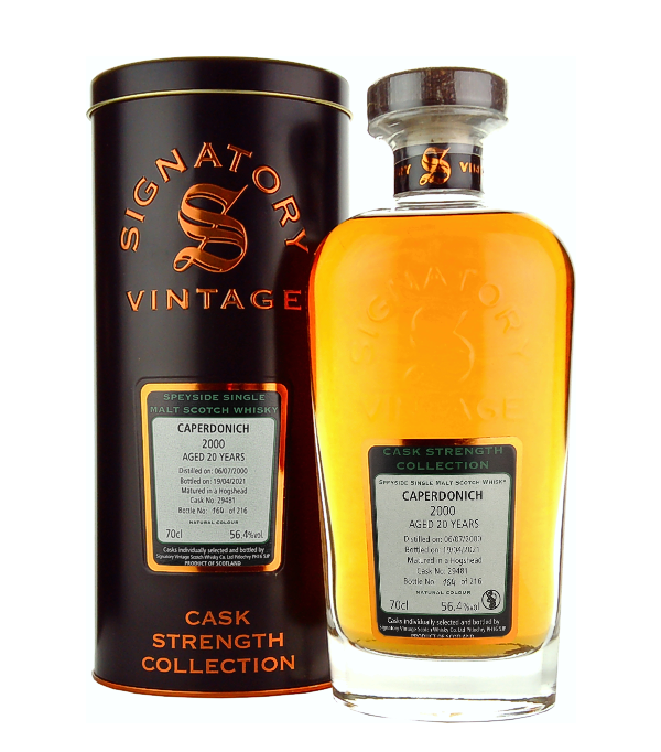 Signatory Vintage, CAPERDONICH 20 Years Old «Cask Strength Collection» 2000, 70 cl, 56.4 % vol (Whisky)