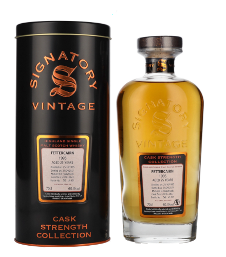 Signatory Vintage FETTERCAIRN 25 Years Old Cask Strength Collection 1995, 70 cl (Whisky)