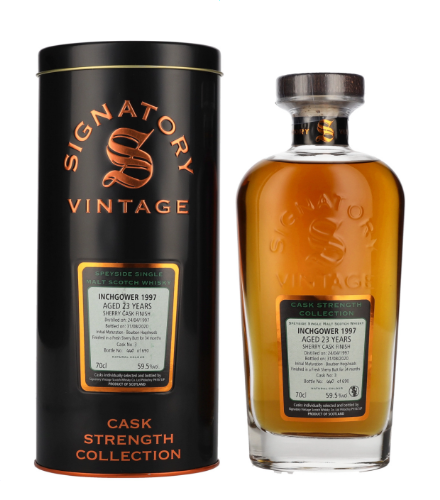 Signatory Vintage, INCHGOWER 23 Years Old «Cask Strength Collection» 1997, 70 cl, 59.5 % vol (Whisky)