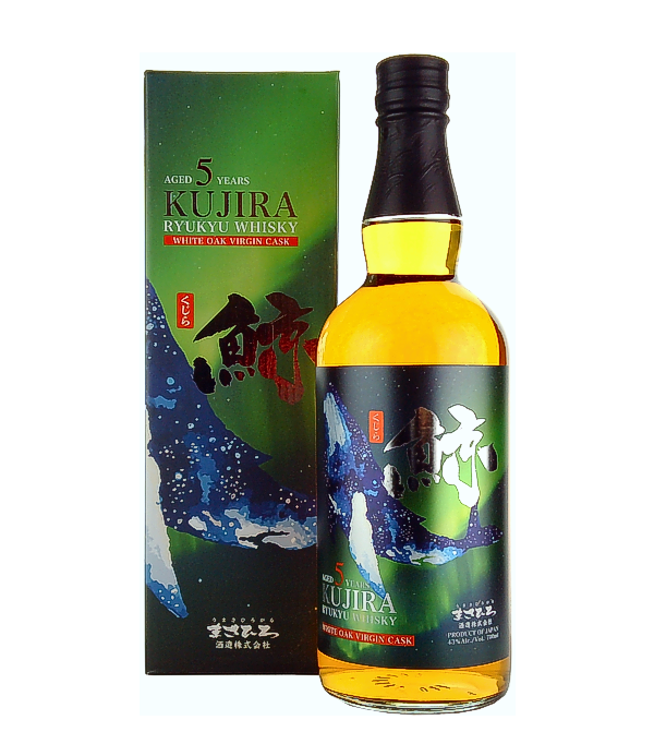 Kujira Ryukyu 5 Years Old Whisky WHITE OAK VIRGIN CASK, 70 cl, 43 % Vol., , Die Kujira Ryukyu Whisky-Reihe wird in der Masahiro Distillery in Japan hergestellt. Dieser Kujira Ryukyu Single Grain Whisky wird aus 100% hochwertigem Indica-Reis hergestellt. Die Reifung findet 5 Jahre lang in First Fill Weisseichenfässern unter subtropischen Klima am südlichen Ende von Okinawa, Japan statt. Reichhaltig mit holzigem Aroma und dunklem Fruchtgeschmack. Der Körper ist weich und sanft und endet mit süssen Noten. Auszeichnungen: - 91 PTS IWSC 2021 - GOLD San Francisco World Spirit
