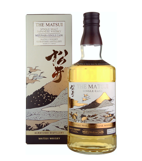 Matsui Whisky THE MATSUI Japanese Whisky Single Cask #122, 70 cl, 48 % Vol., , Der Matsui Whisky ist ein japanischer Whisky, welcher in der 1910 gegründeten Destillerie Kurayoshi hergestellt wird. Auf der Flasche des Mizunara Single Malt Whisky’s ist der Berg Fuji und die aus Japan stammenden Kraniche zu sehen.   Der Single Malt Whisky reift in einem einzigen Mizunara-Fass. Japanische Mizunara-Eichenfässer sind für ihre Seltenheit bekannt. Die in dieser Art von Eiche gereiften Alkohole nehmen einzigartige, unverwechselbare Aromen an.  