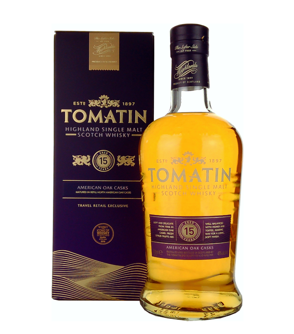 Tomatin 15 Years Old American Oak Casks, 70 cl, 46 % vol (Whisky)