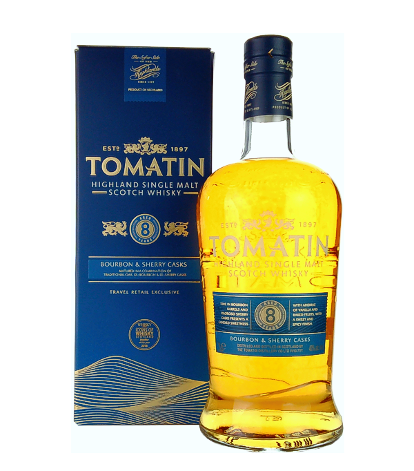 Tomatin 8 Years Old Bourbon & Sherry Casks, 1 Liter (Whisky)