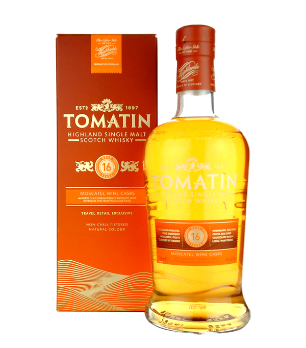 Tomatin 16 Years Old Moscatel Wine Casks, 70 cl, 46 % vol (Whisky)