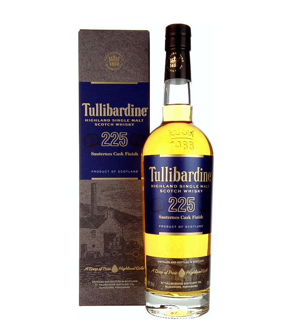 Tullibardine 225 Sauternes Finish Highland Single Malt Scotch Whisky, 70 cl, 43 % vol