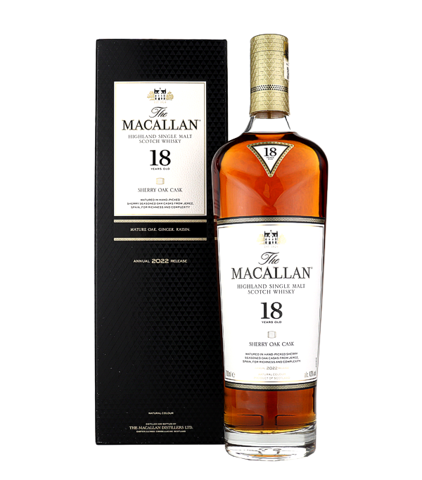 Macallan 18 Years Old SHERRY OAK CASK 2022, 70 cl, 43 % vol (Whisky)