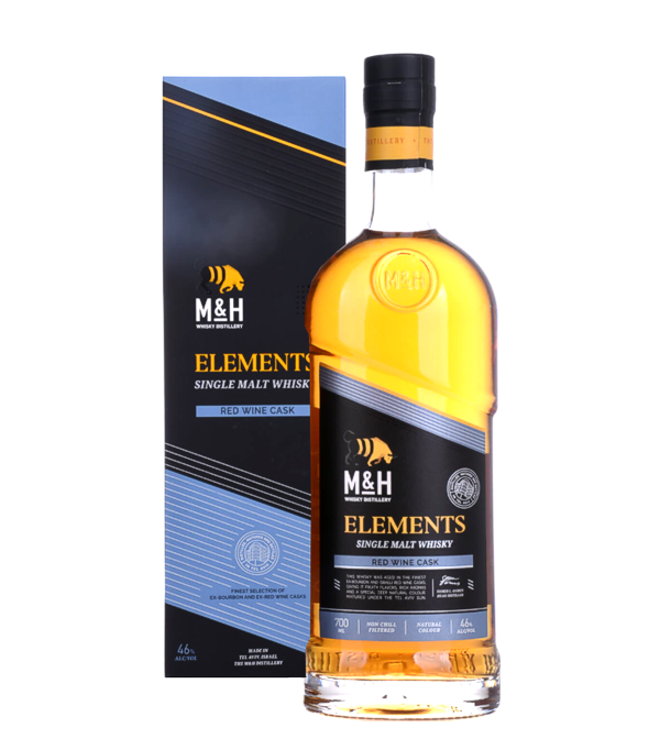 M&H Distillery ELEMENTS Red Wine Cask Single Malt Whisky, 70 cl, 46 % vol Whisky