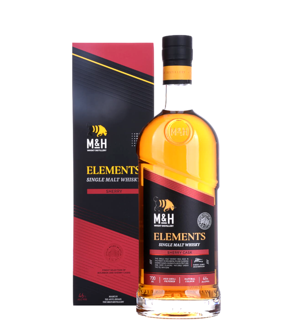 M&H Distillery ELEMENTS Sherry Cask Single Malt Whisky, 70 cl, 46 % vol Whisky
