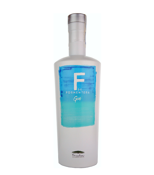 F de Formentera Gin, 70 cl, 38 % Vol., , Der mediterrane F de Formentera Gin wird ausschliesslich auf der kleinsten Baleareninsel  Formentera hergestellt. Das Getreide wird mehrmals destilliert und mit verschiedenen botanischen Zutaten wie Thymian und aromatischen Kräutern aromatisiert.  