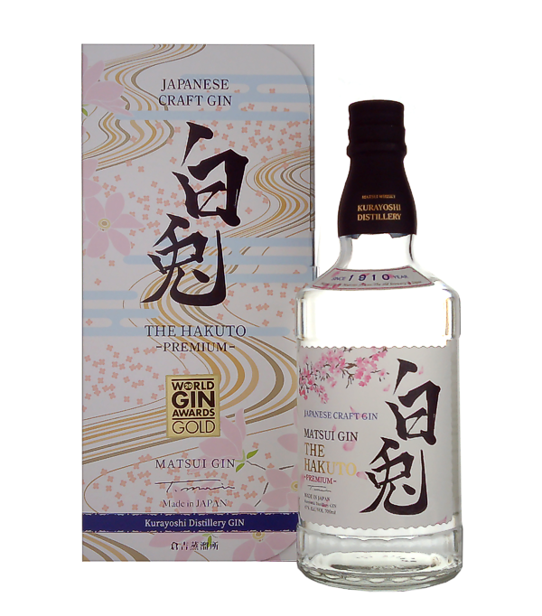 Matsui Whisky THE HAKUTO Premium Gin, 70 cl, 47 % vol 