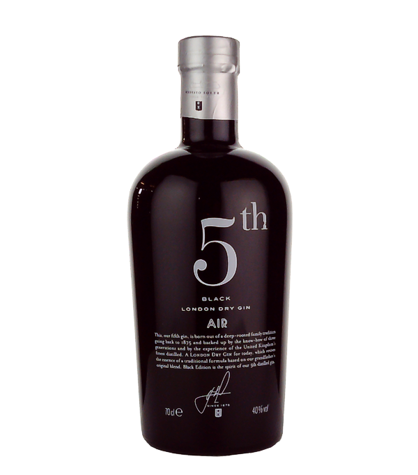 5th AIR Black London Dry Gin, 70 cl, 40 % vol 
