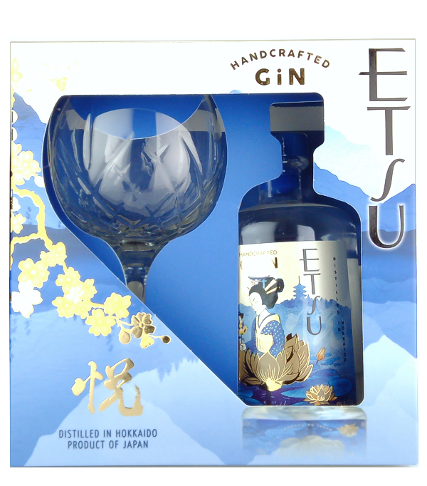 Etsu Handcrafted Gin mit Glas, 70 cl, 43 % vol 