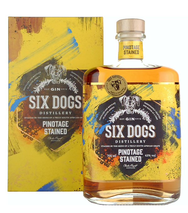 Six Dogs Pinotage Stained Gin, 75 cl, 43 % vol 